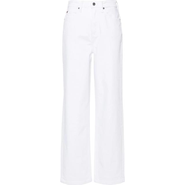 Tiesūs džinsai moterims, Balta, Relaxed straight hw white
