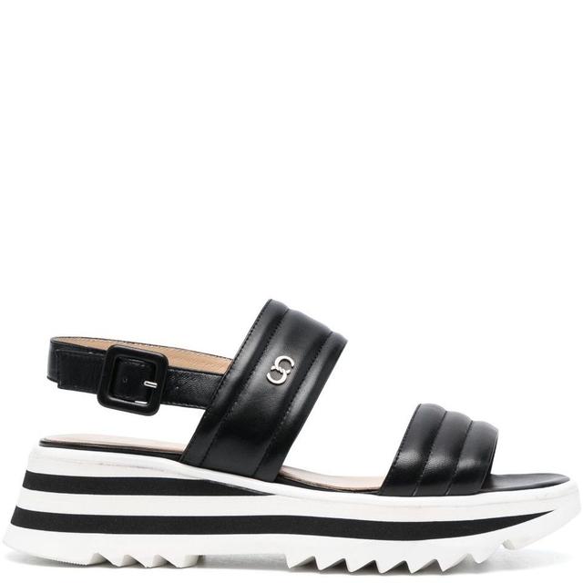 Basutės moterims, Juoda, Wedge sandals