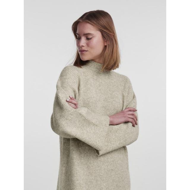 Midi suknelė moterims, Balta, PCJADE LS OVERS. HIG