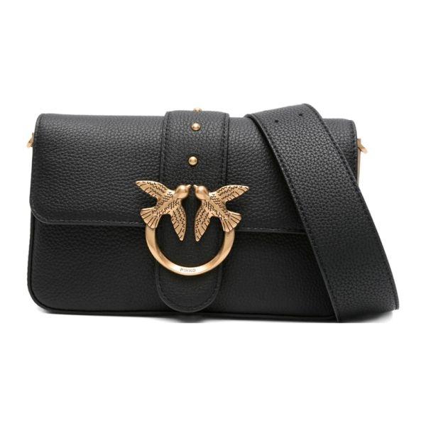 Rankinė per petį moterims, Mėlyna, Love birds shoulder bag