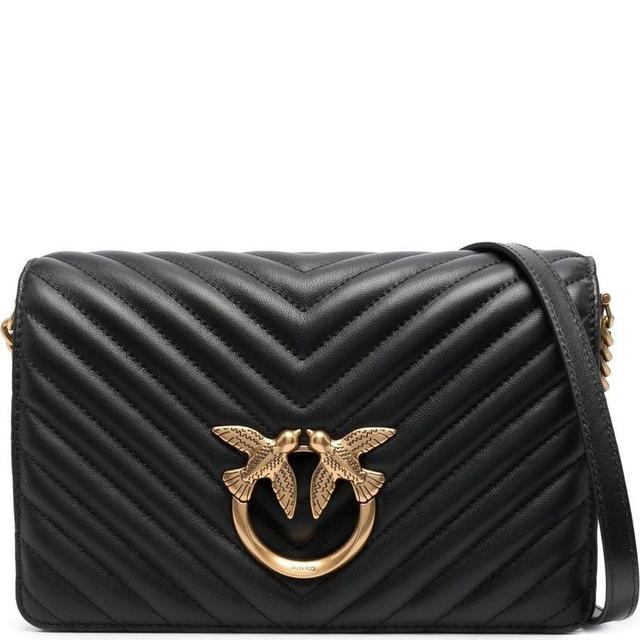 Rankinė per petį moterims, Juoda, Love click classic