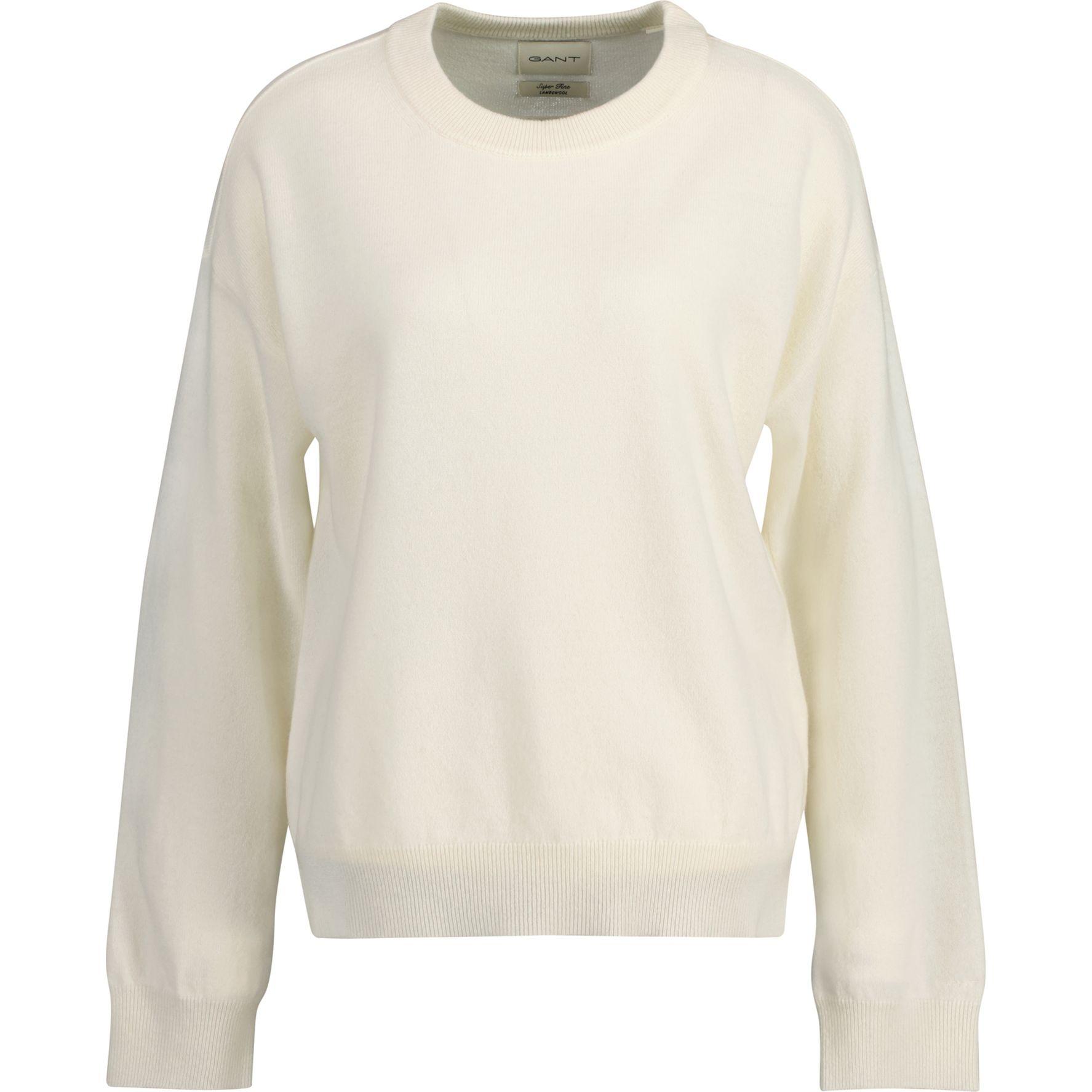 Megztinis moterims, Balta, SUPERFINE LAMBSWOOL