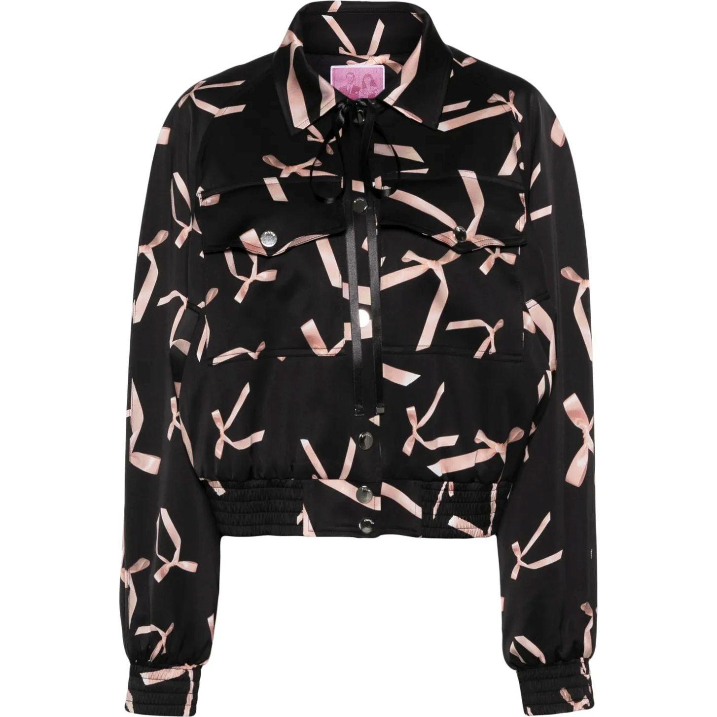 Bomberis moterims, Marga, Bow-print bomber