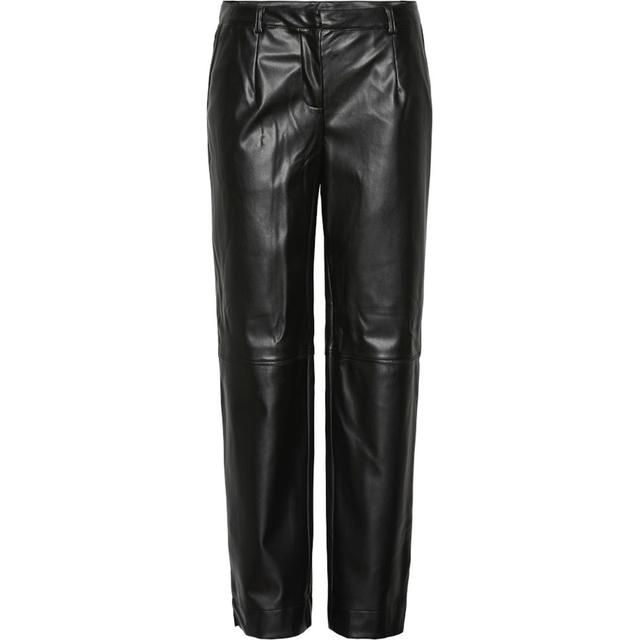 Odinės kelnės moterims, Juoda, Neeth pu pants