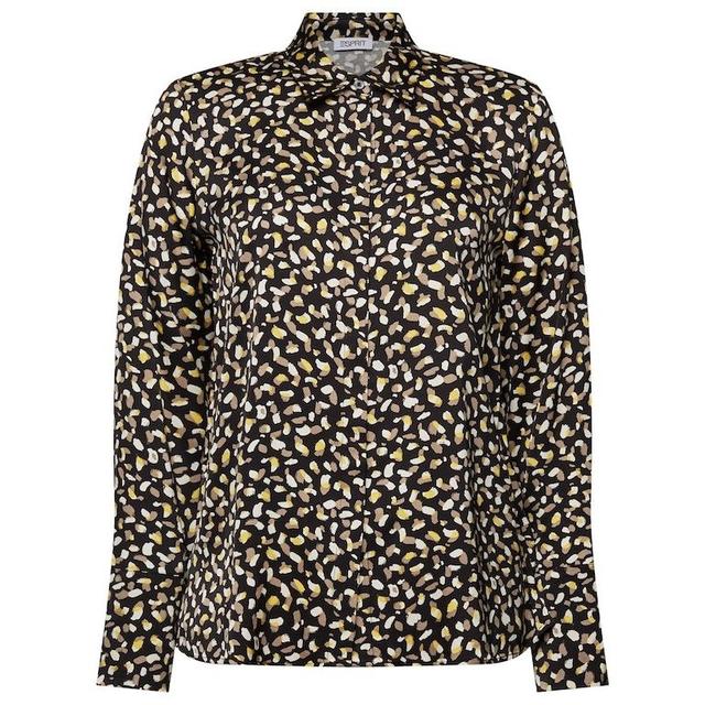 Palaidinės moterims, Juoda, Printed Satin Shirt Blouse