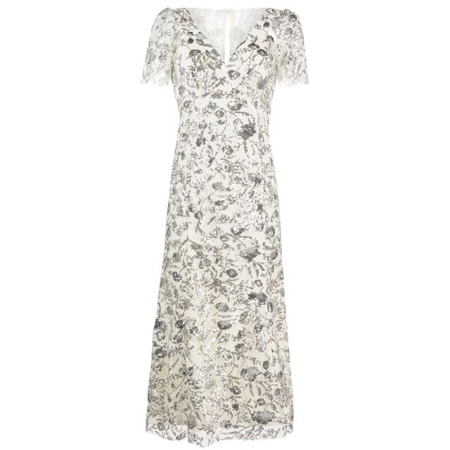 Midi suknelė moterims, Kūno, Champagne sequinned midi dress