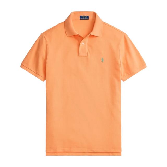 Polo marškiniai trumpos rank. vyrams, Oranžinė, Sskccmslm1-short sleeve-knit