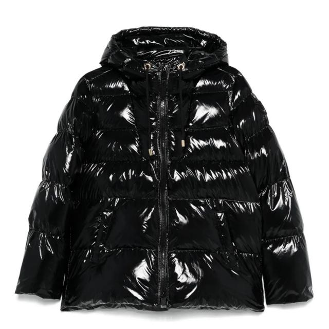 Pūkinė striukė moterims, Juoda, Eleodoro caban