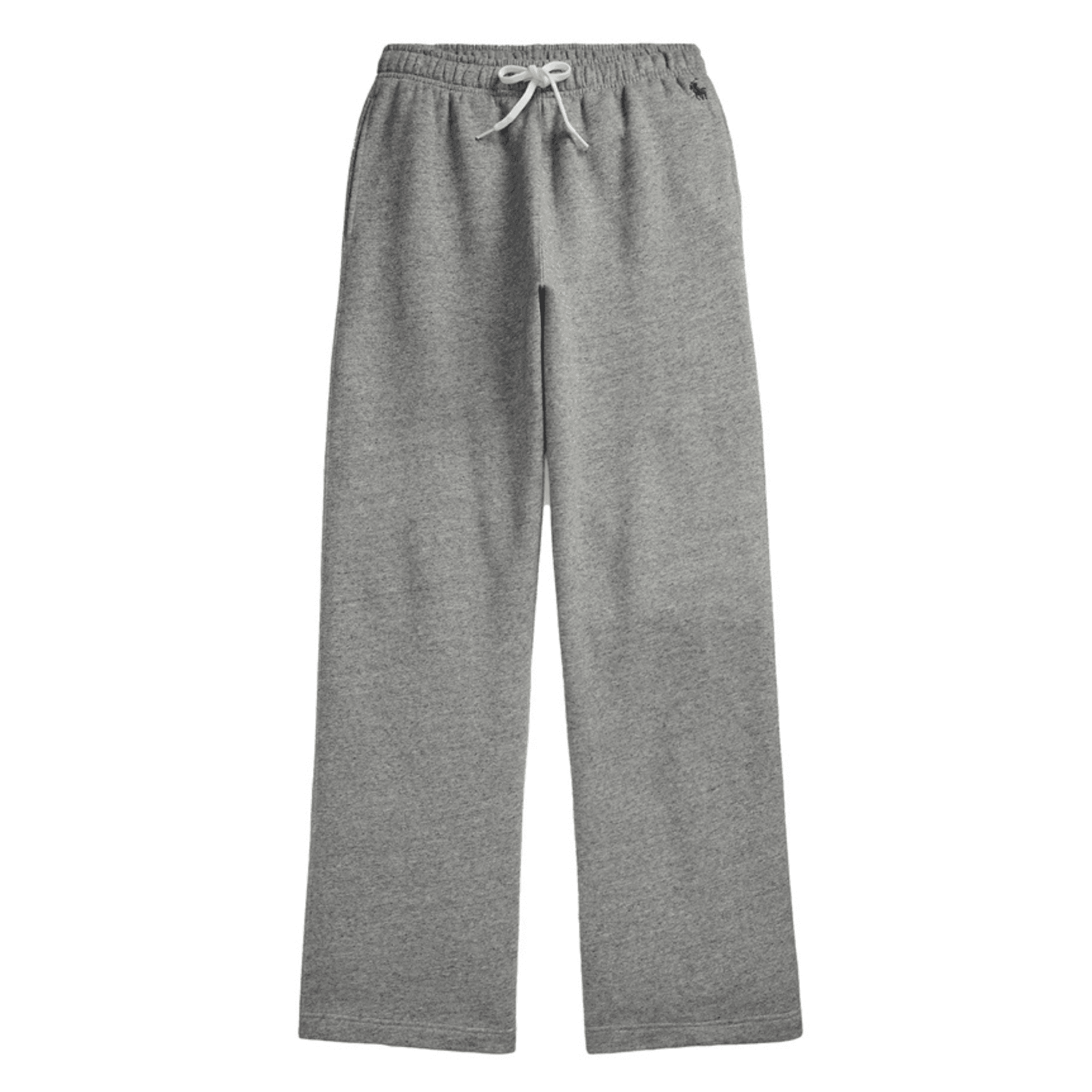 Laisvalaikio kelnės moterims, Pilka, Knit open bottom sweatpant