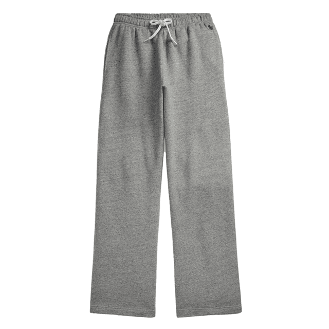 Laisvalaikio kelnės moterims, Pilka, Knit open bottom sweatpant