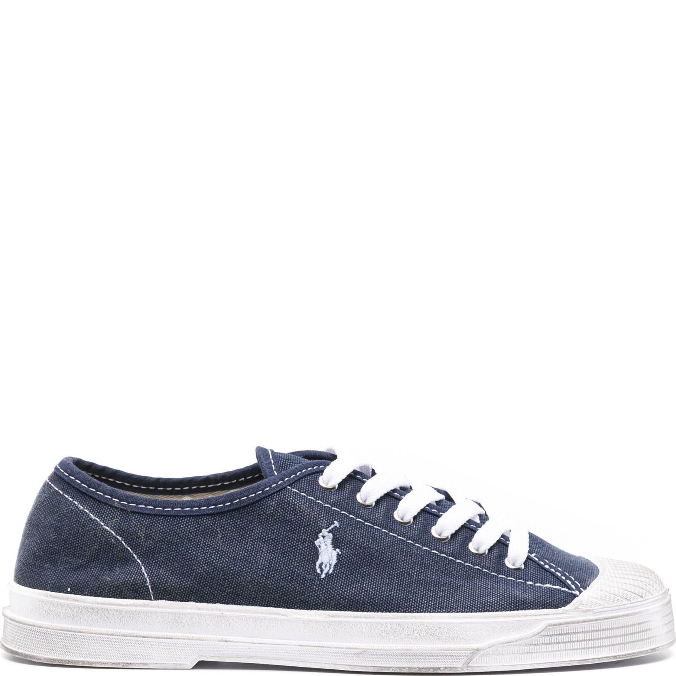 Laisvalaikio bateliai moterims, Mėlyna, Low top lace sneakers