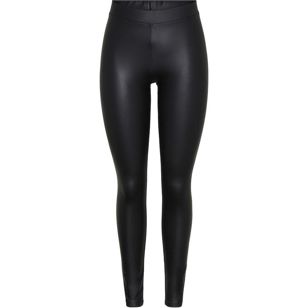 Odinės kelnės moterims, Juoda, New shiny fleece leggings