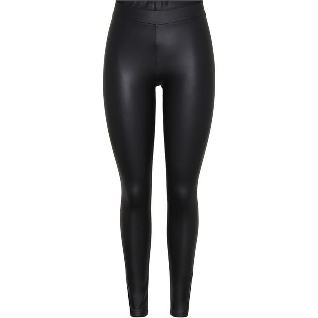 Odinės kelnės moterims, Juoda, New shiny fleece leggings