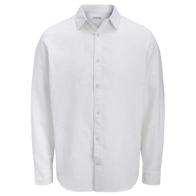 Marškiniai ilgomis rankovėmis vyrams, Balta, Summer linen blend