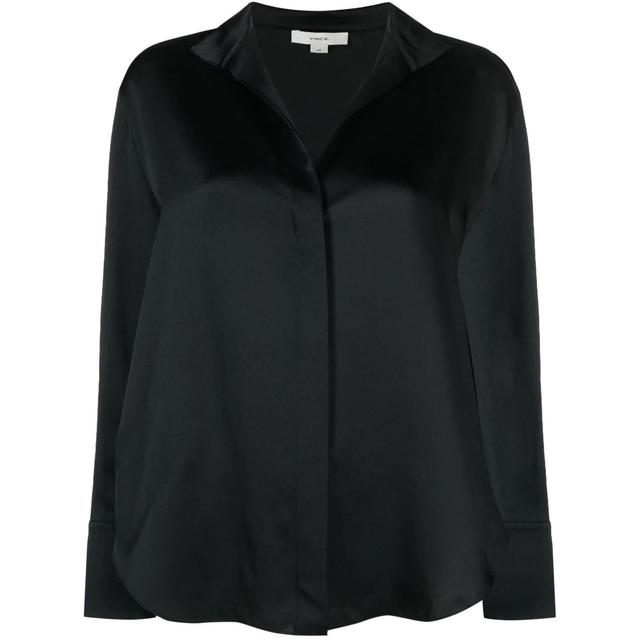 Palaidinės moterims, Juoda, Long sleeve stand blouse