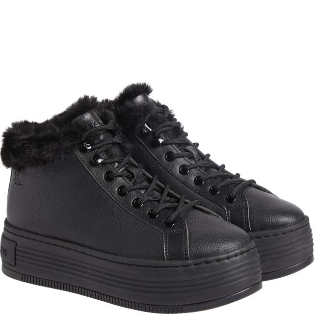 Pašiltinti aulinukai moterims, Juoda, Bold low laceup booties