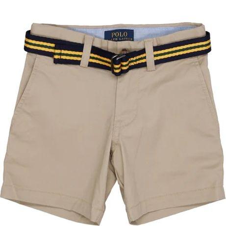 Šortai berniukams, Smėlio, Straight fit flex short (2-7)