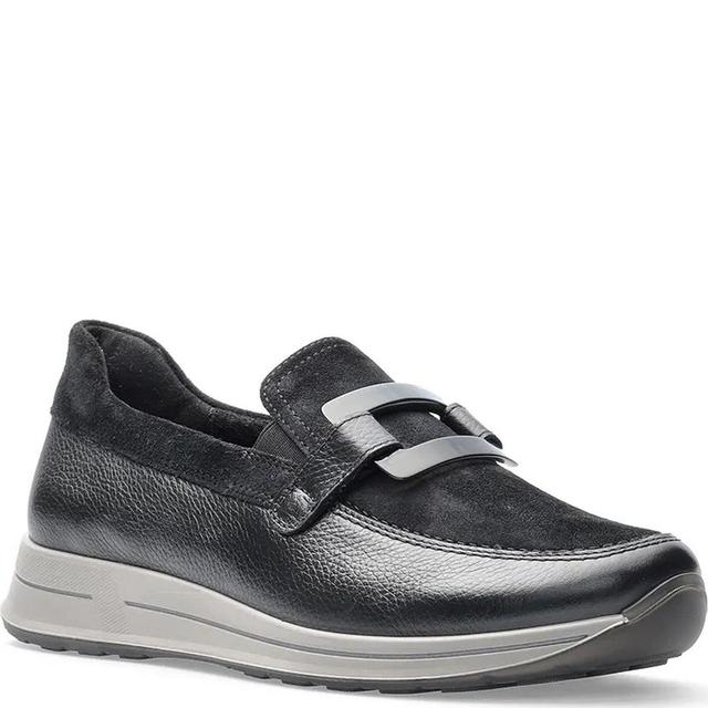 Loaferiai moterims, Juoda, Osaka loafers