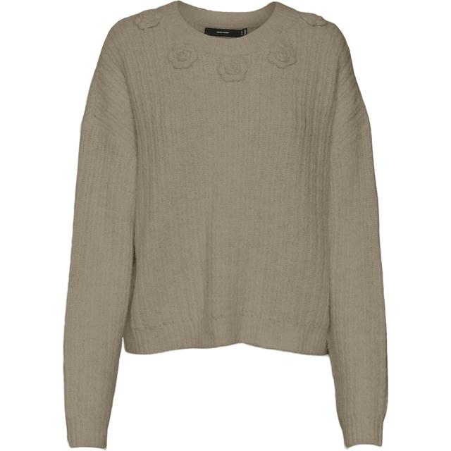 Megztinis moterims, Smėlio, Aletta o-neck pullover