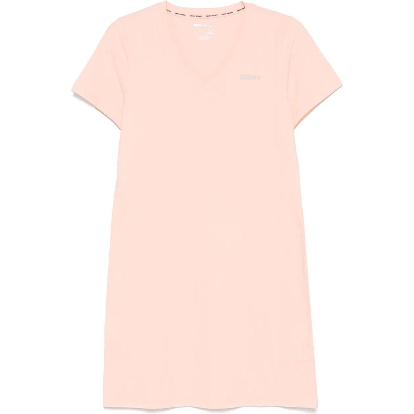 Mini suknelė moterims, Rožinė, V-nk t-shirt dress
