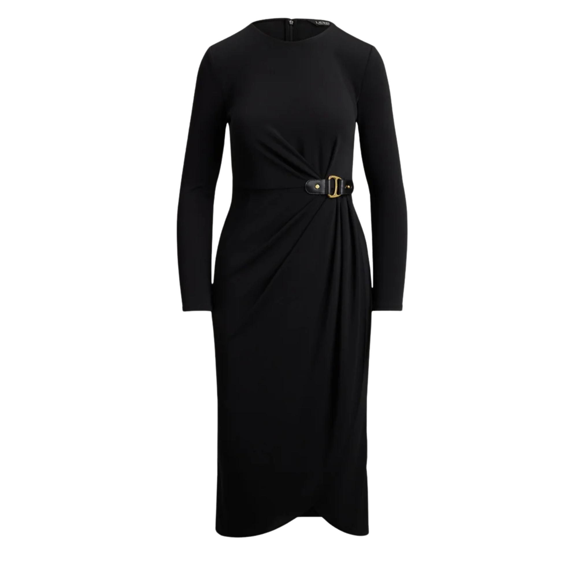 Midi suknelė moterims, Juoda, Sablise long sleeve day dress