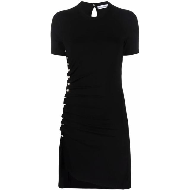 Midi suknelė moterims, Juoda, Short sleeve midi dress