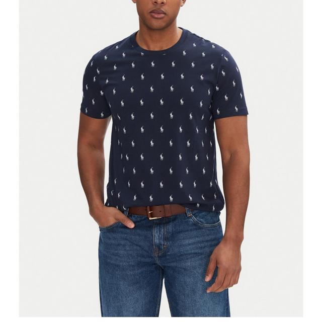 Pižama vyrams, Mėlyna, S/s crew sleep top