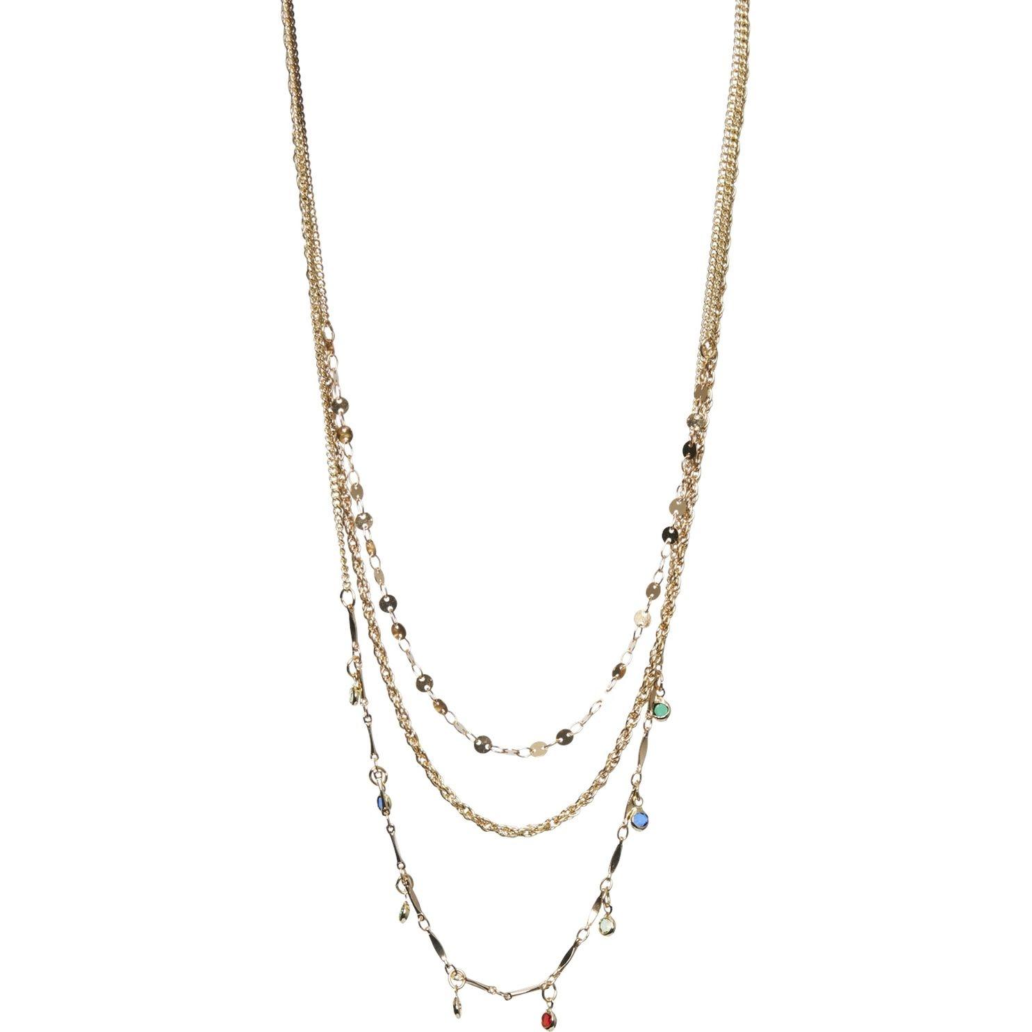 Kaklo papuošalai moterims, Geltona, PCBIROLA COMBI NECKLA