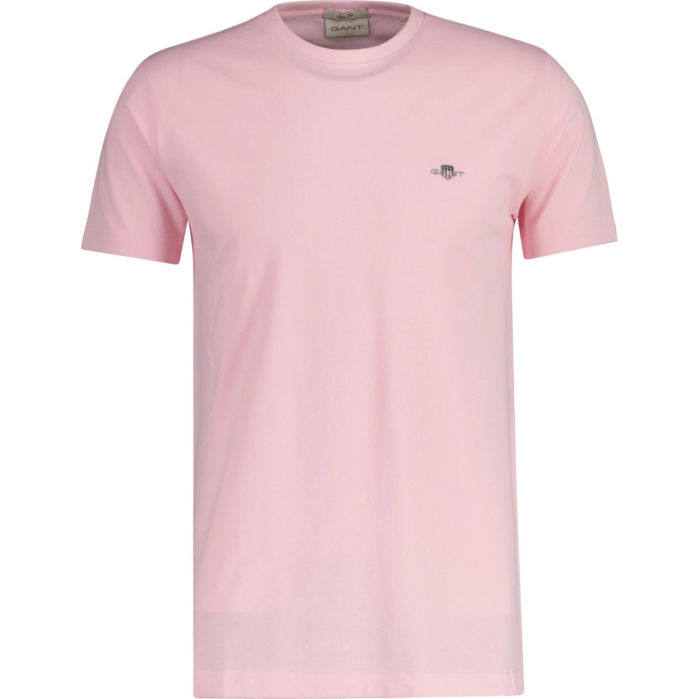 Marškinėliai vyrams, Rožinė, SLIM PIQUE SS T-SHIRT