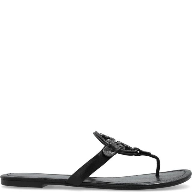 Pliažo šlepetės per pirštą moterims, Juoda, Miller deco