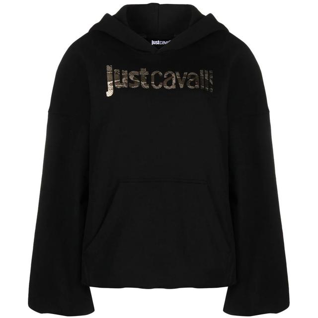 Džemperis moterims, Juoda, Logo sweatshirts