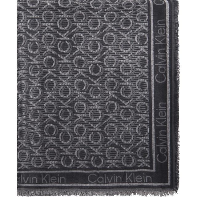 Skara moterims, Juoda, JACQUARD SCARF 120X120
