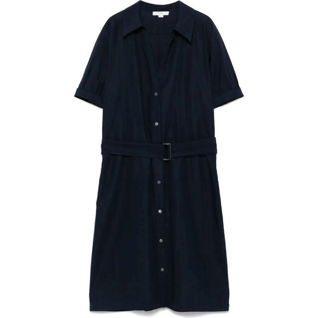 Midi suknelė moterims, Mėlyna, Cuffed s/s belted shirt dress