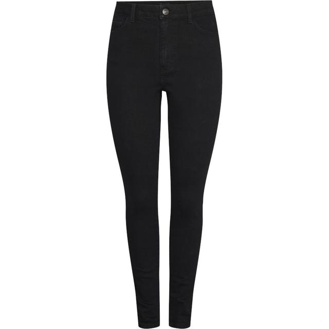 Aptempti džinsai moterims, Juoda, PCDANA HW SKINNY JEAN