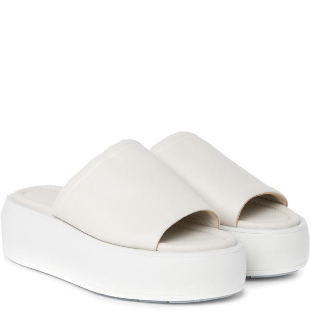 Guminės šlepetės moterims, Smėlio, Flatform slide