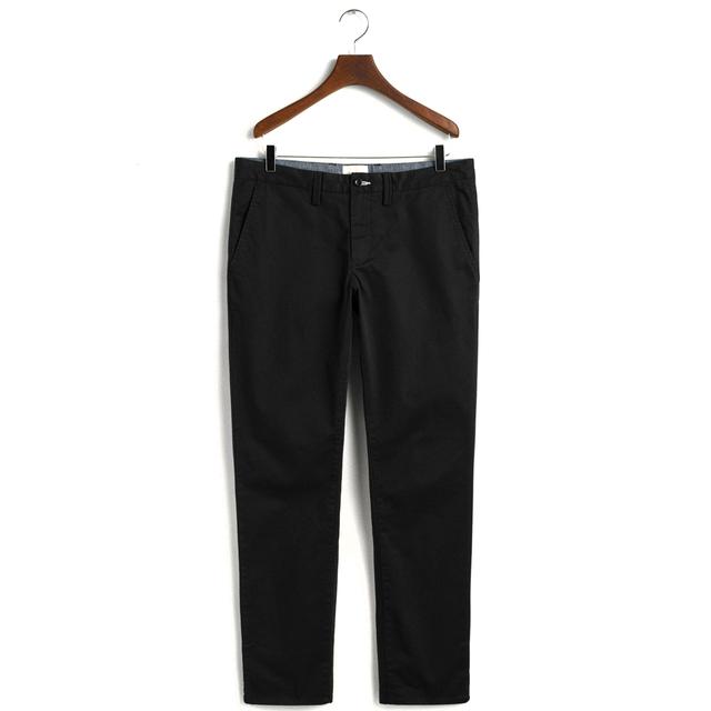 Kelnės vyrams, Juoda, SLIM TWILL CHINOS