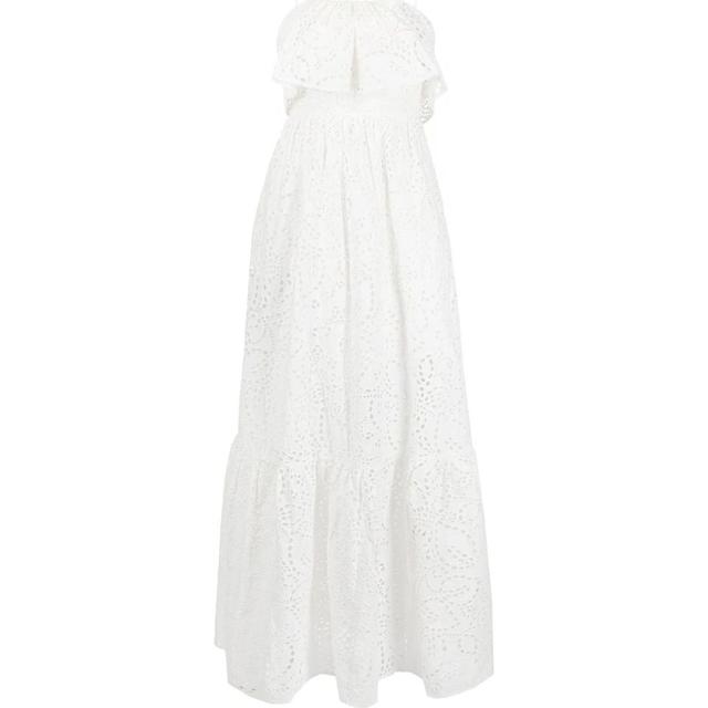 Maxi suknelė moterims, Balta, White broderie maxi dress