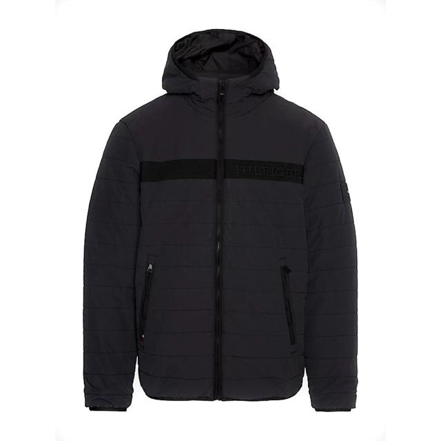 Pūkinė striukė vyrams, Juoda, Gmd padded hooded jacket
