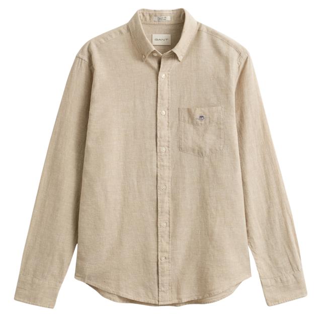 Marškiniai ilgomis rankovėmis vyrams, Smėlio, 3250082-200 Shirts lon