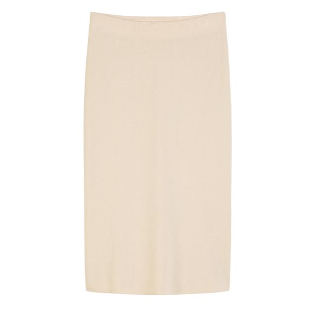 Midi sijonas moterims, Smėlio, 509511866005 Midi skirt