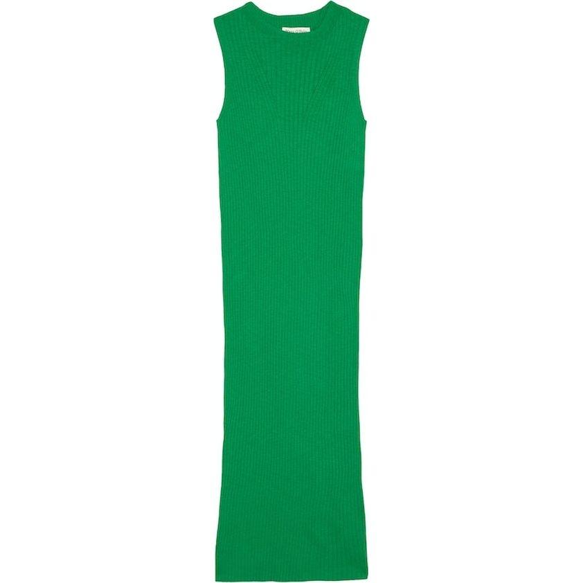 Megzta suknelė moterims, Žalia