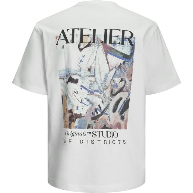 Marškinėliai vyrams, Balta, Brooklyn graphic back tee