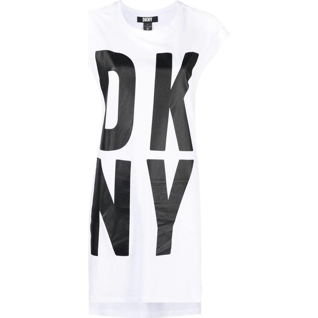 Marškinėliai trump. rankovėmis moterims, Balta, Explored logo tunic