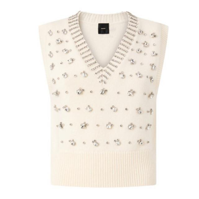 Palaidinės moterims, Balta, Wool blend vest 