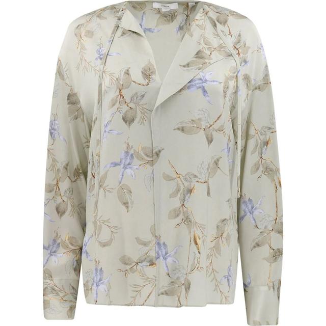 Marškiniai ilgomis rankovėmis moterims, Marga, Bellflower draped tie blouse