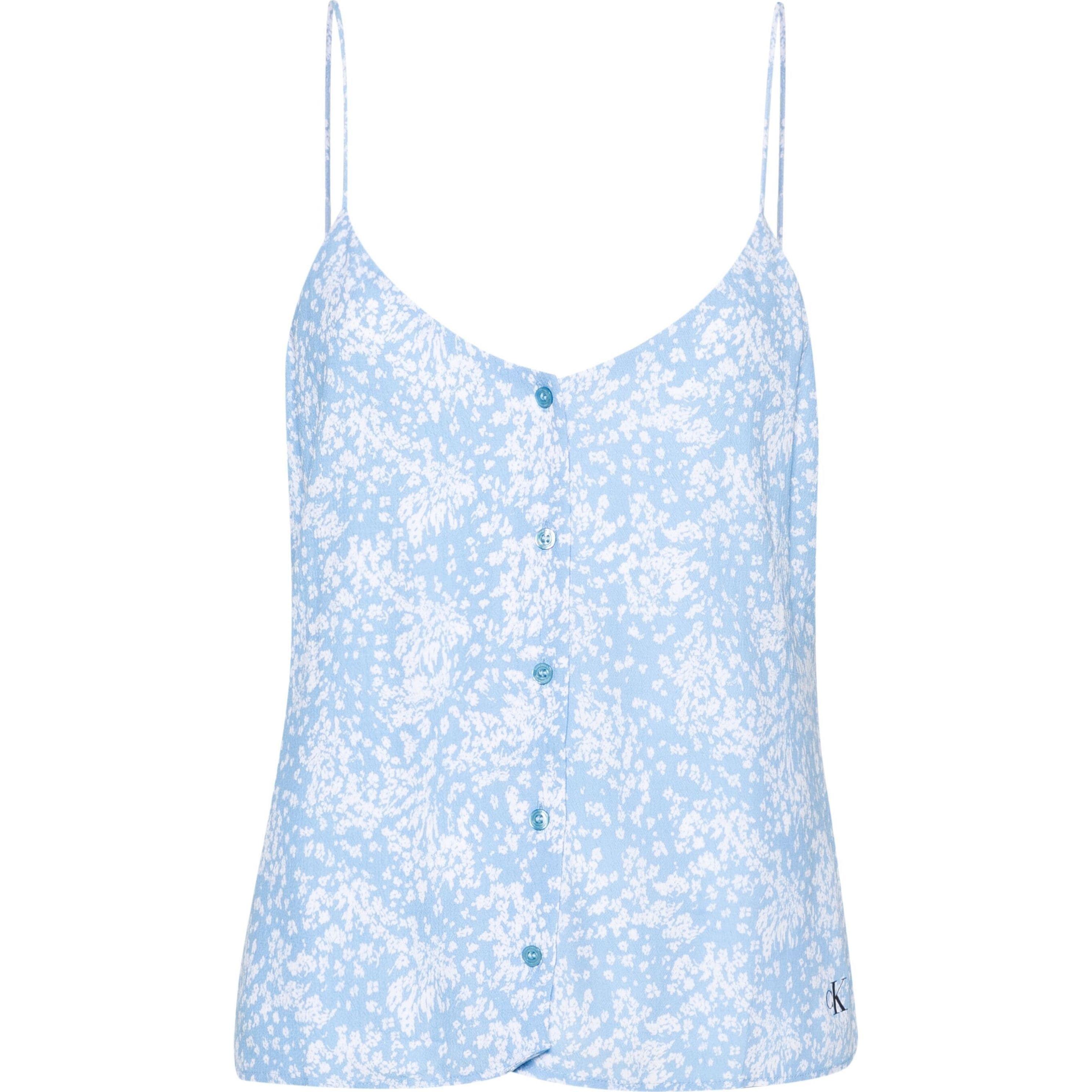 Marškiniai be rankovių moterims, Mėlyna, L/s blouse