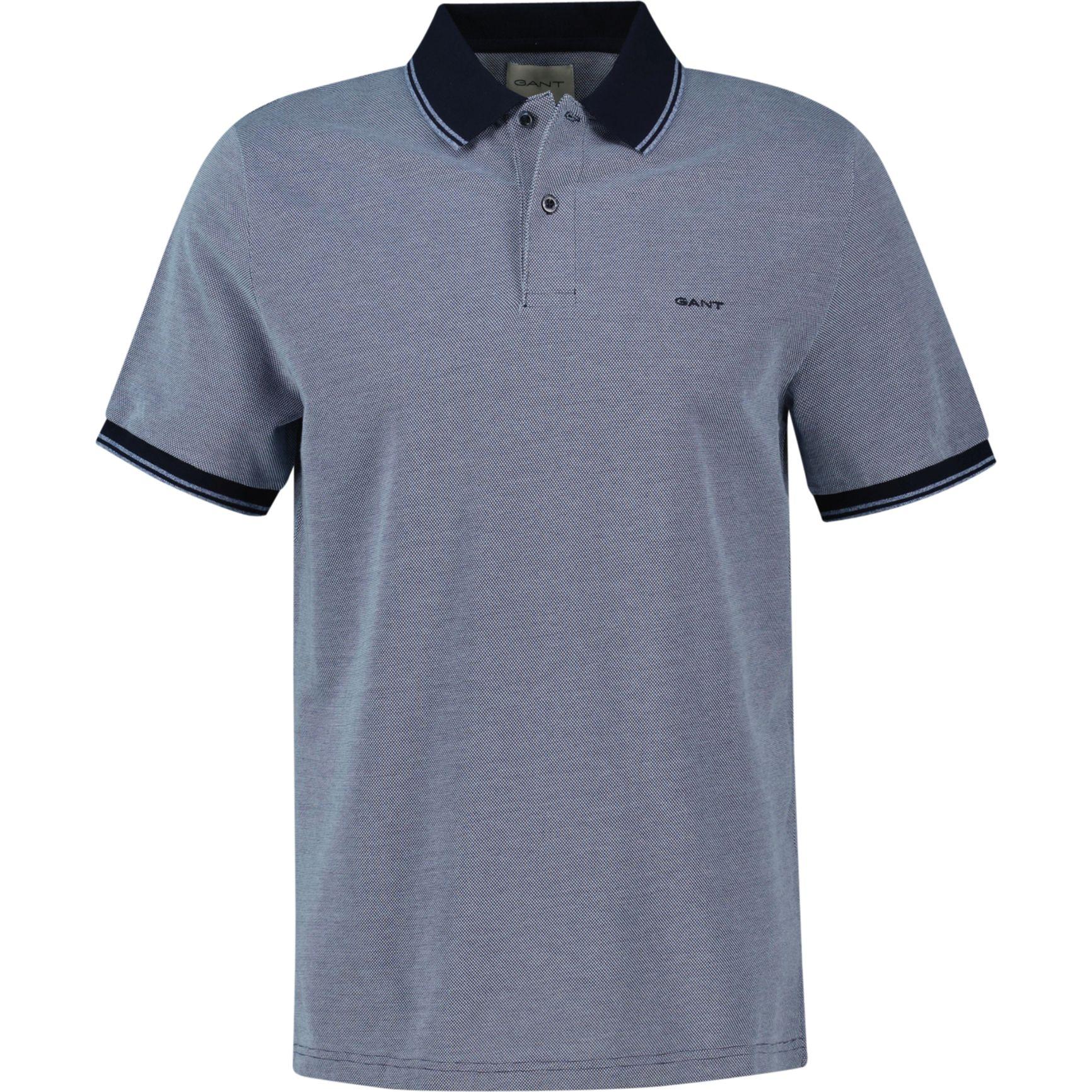 Polo marškiniai trumpos rank. vyrams, Mėlyna, 4-col oxford SS pique