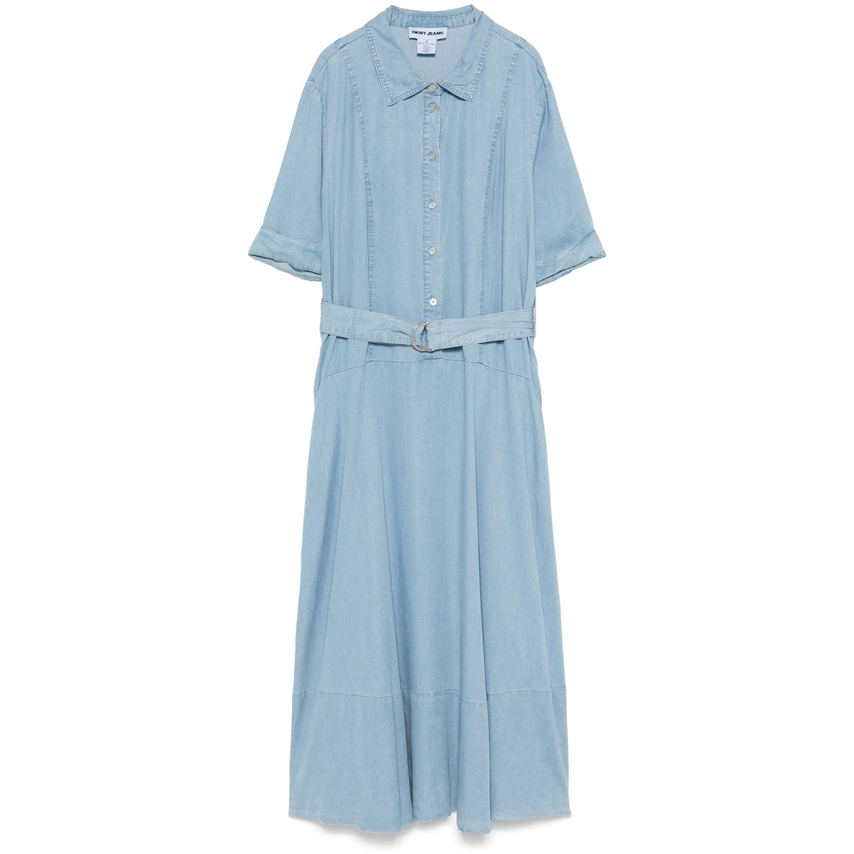 Mini suknelė moterims, Mėlyna, Dropped waist button