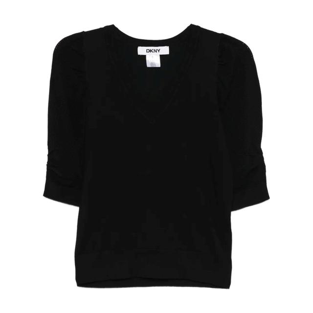 Marškinėliai trump. rankovėmis moterims, Juoda, S/s v nk twst slv sw