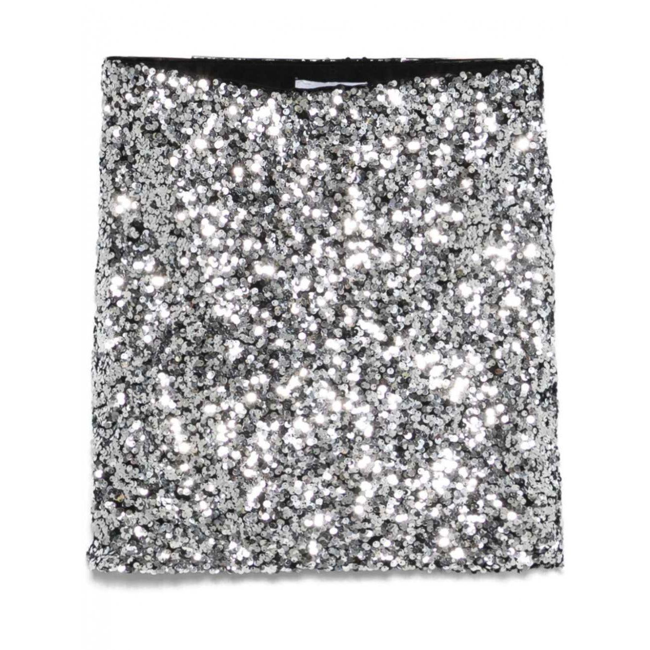 Mini sijonas moterims, Sidabrinė, Mini skirt